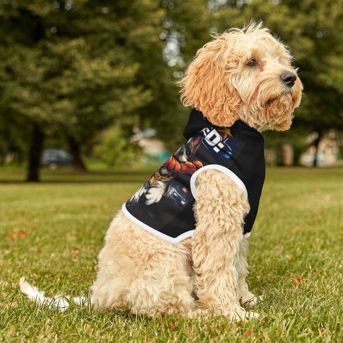 Pet Hoodie — "Wanted" French Bulldog with Sausage Toy Cute Pet Hoodie