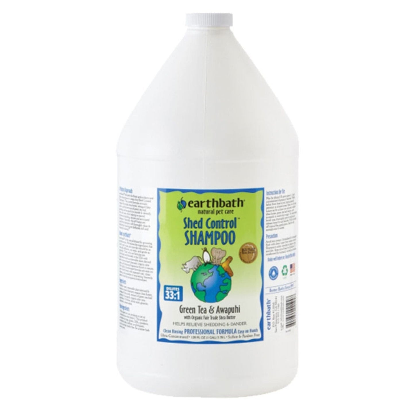 earthbath Shed Control Shampoo with green tea and awapuhi for dogs, 1 gallon jug