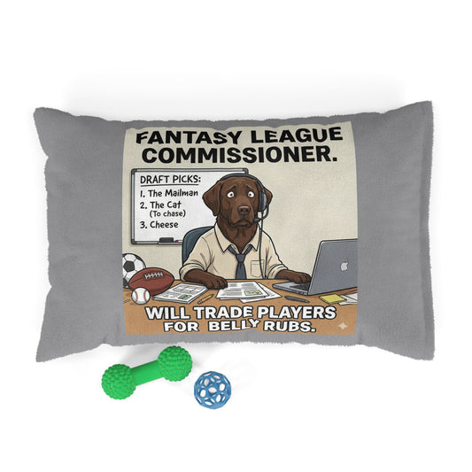 Pet Bed Pillow - 'Commissioner' Fantasy Football Pet Hoodie (Will Trade Players)