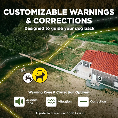 Dogtra No-Subscription GPS Dog Fence - Static Shock & Pager Training Collar, Phone-Connected, Bluetooth-Enabled, App-Control, 3/4 Acre Minimum Coverage Wireless Boundary System for Large Properties & Camping