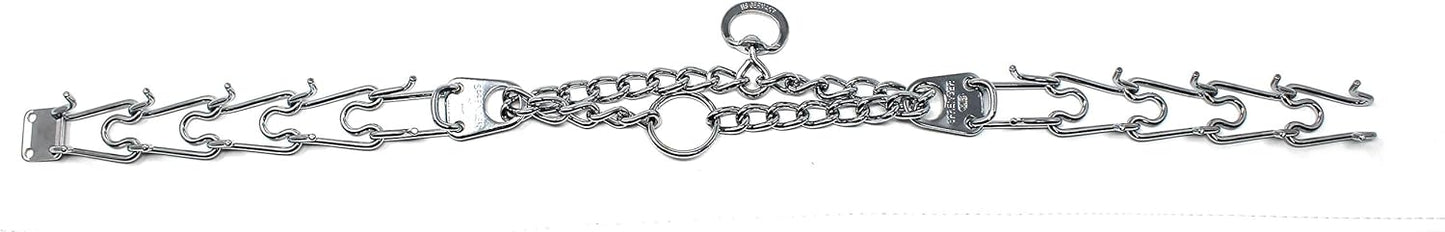 Metal chain with clasp on a white background