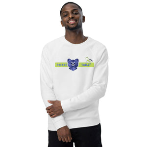 Unisex Organic White Raglan Sweatshirt