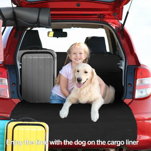 SUV Non-Slip Waterproof Universal Cargo Liner with Bumper Flap Protector and Storage Pockets