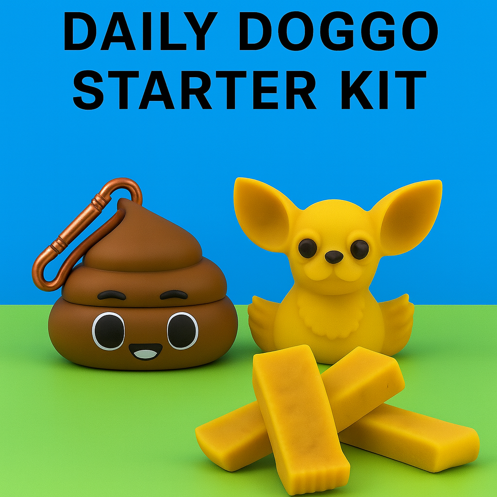 Daily Dog Starter Kit – Poop Bag Dispenser, Yak Chew & Collectible Jeep Duck