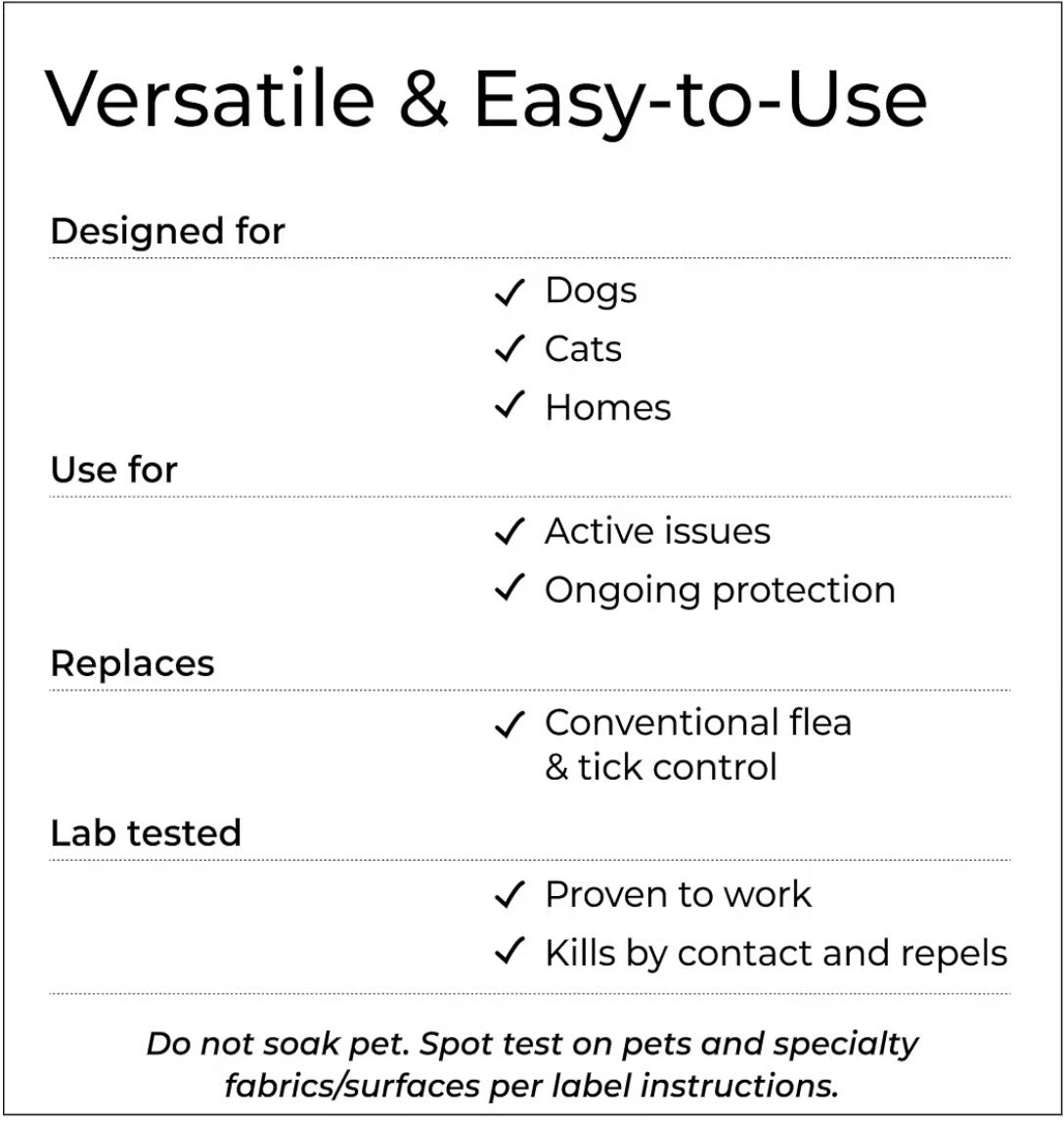 Wondercide® Flea & Tick Spray for Pets + Home — Natural Essential Oils | Rosemary, Cedarwood & Lemongrass