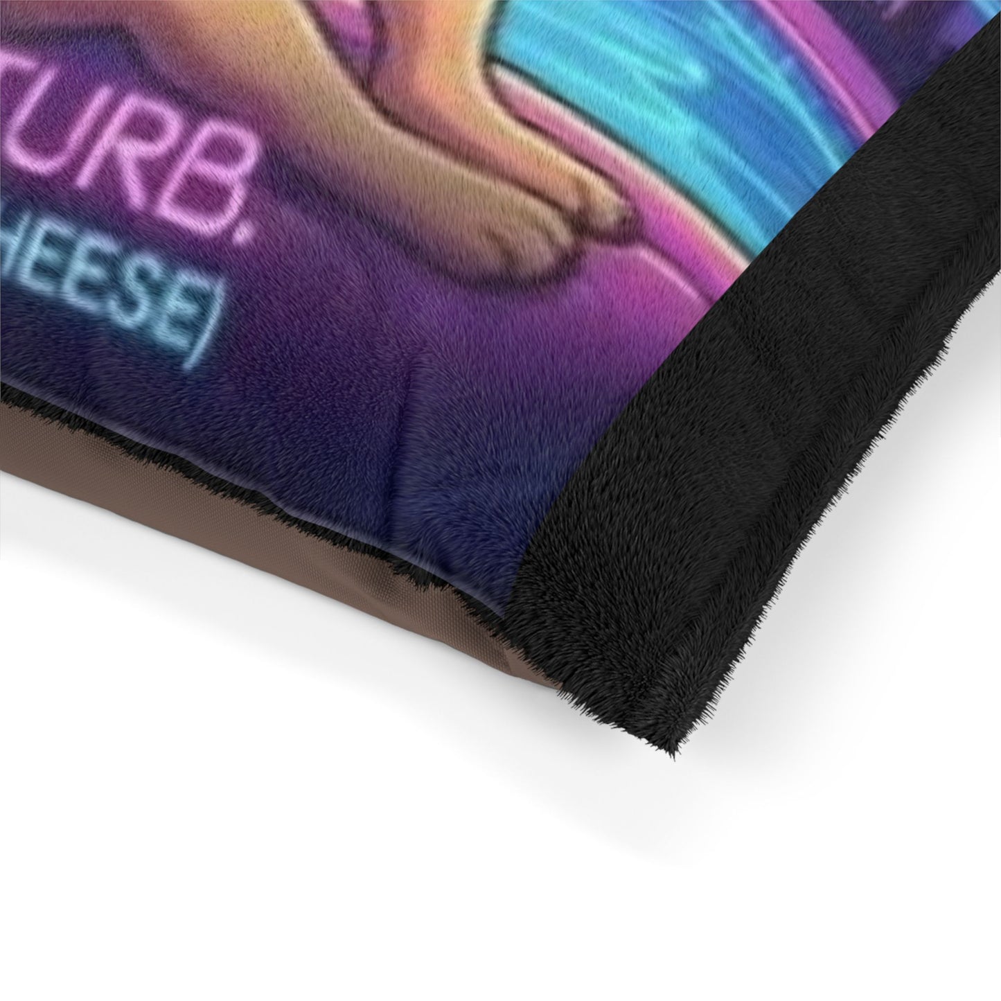 Retro "Vice City Nap King" Pet Bed Pillow – Funny Dog Lounger, "Do Not Disturb (Unless You Have Cheese)"