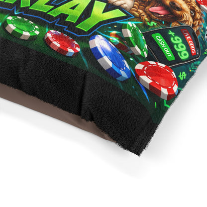 My Dog Hit the Parlay Sportsbook Dog Bed Pillow