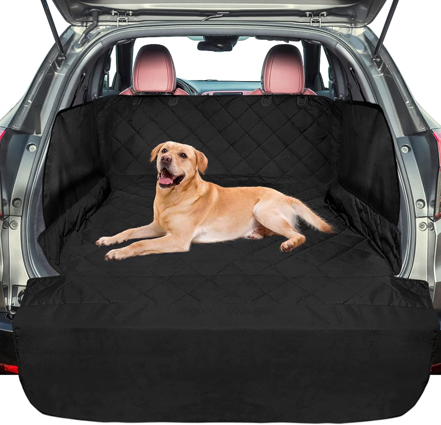 Dog Cargo Cover for SUV Non-Slip Waterproof with Side and Bumper Flap Protectors