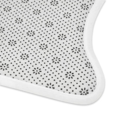 Custom Bone-Shaped Pet Feeding Mat | Personalized Dog & Cat Food Mat with Absorbent Plush Surface