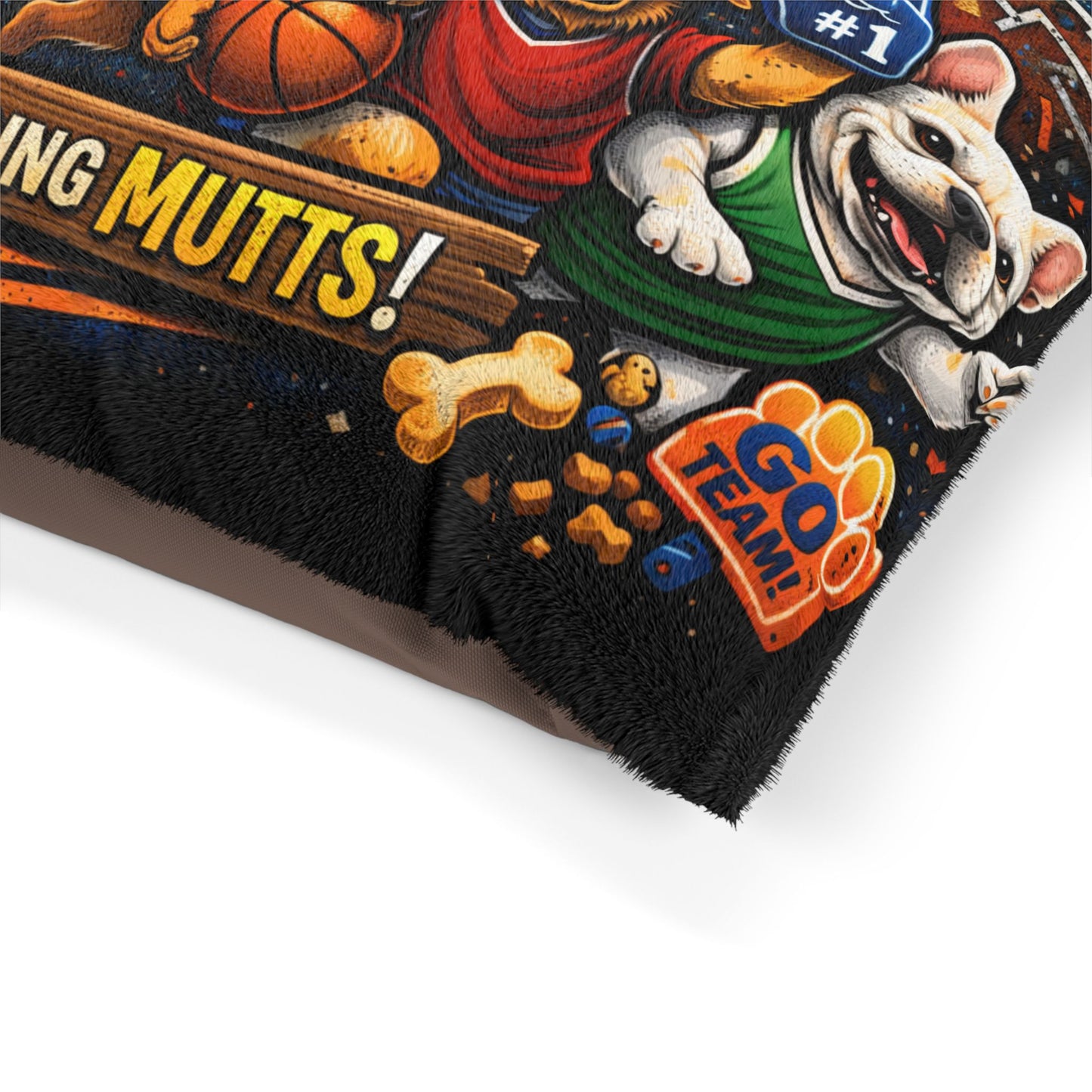 "Dogs Going Mutts" March Barkness Pet Bed Pillow | Elite Basketball Series