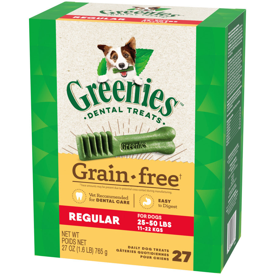 GREENIES® Daily Dental Chews for Regular Dogs (25–50 lb) — Grain-Free Original • 27 oz • 27 Count