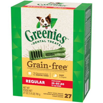 GREENIES® Daily Dental Chews for Regular Dogs (25–50 lb) — Grain-Free Original • 27 oz • 27 Count