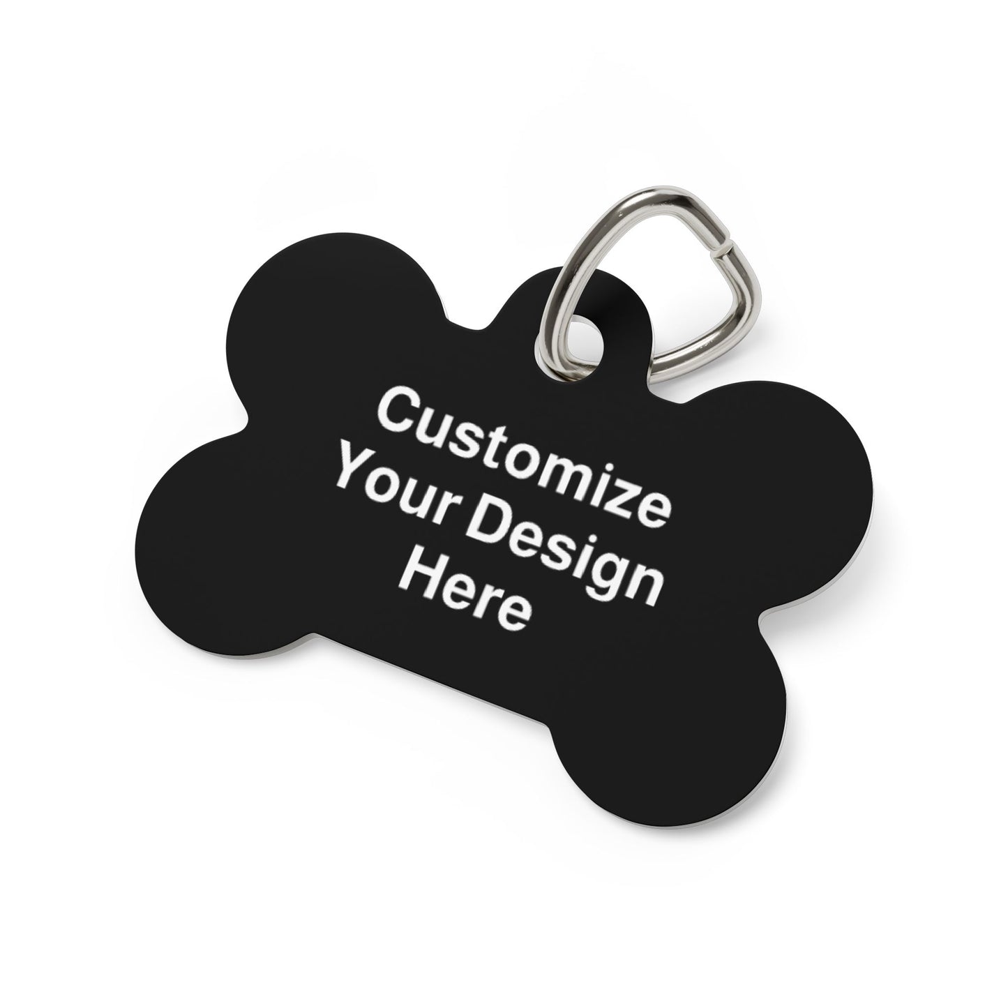 Personalizable Aluminum Pet Tag ID — Engraved Pet's Name & Contact Info for Safety and Personality