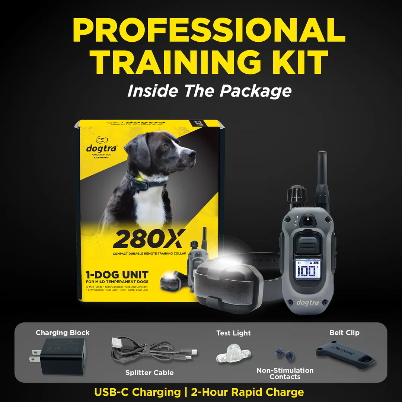 Dogtra® 280X Remote Dog Training Collar | ½-Mile Range | Waterproof | Rechargeable | 1-Dog & 2-Dog Systems