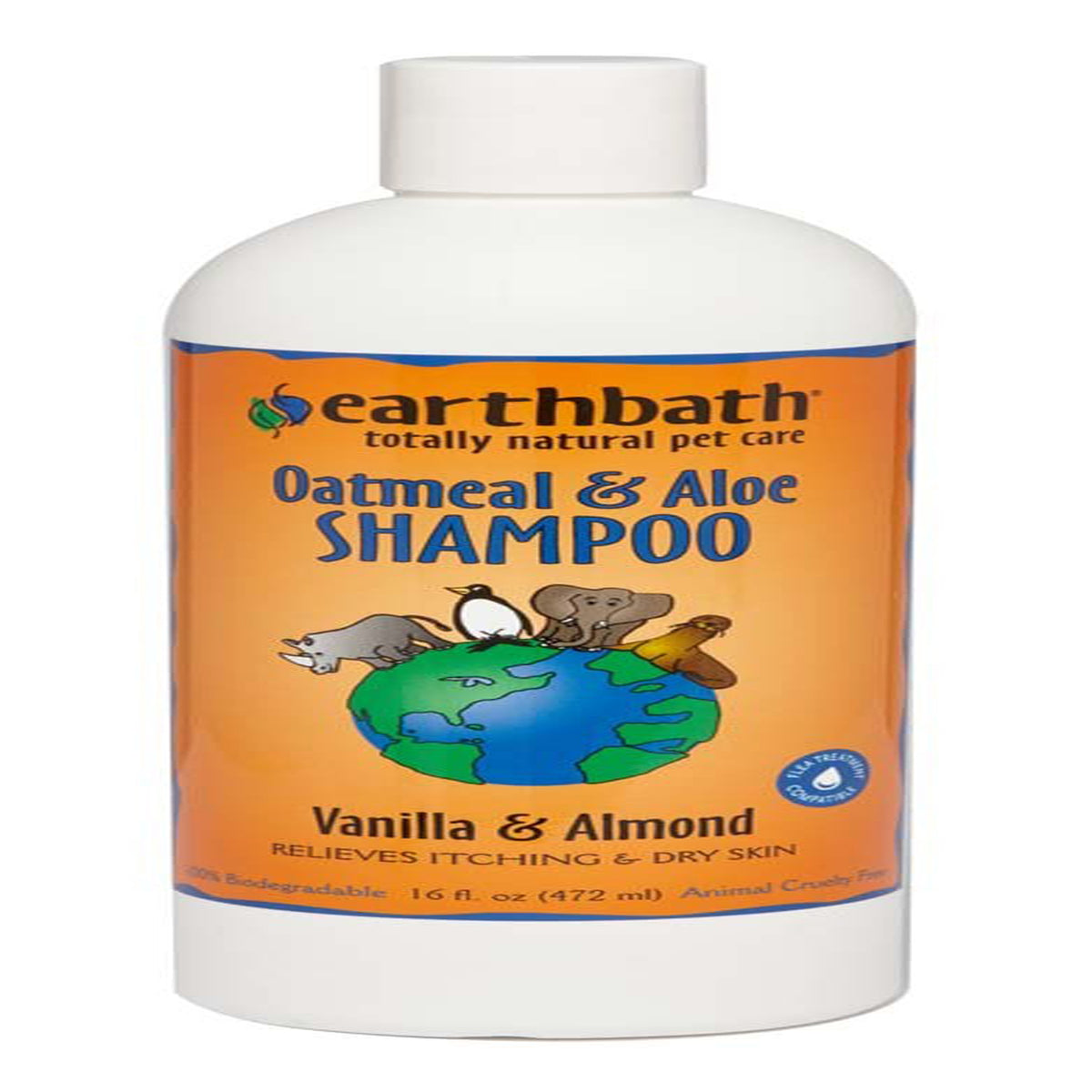 earthbath® Oatmeal & Aloe Itch Relief Shampoo | Vanilla & Almond, 16 oz — Default Title