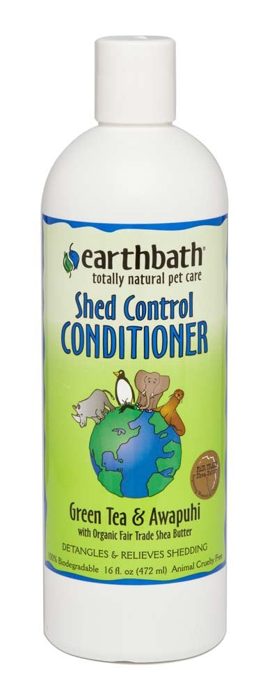 earthbath Shed Control Conditioner with green tea and awapuhi for dogs, 16 oz bottle