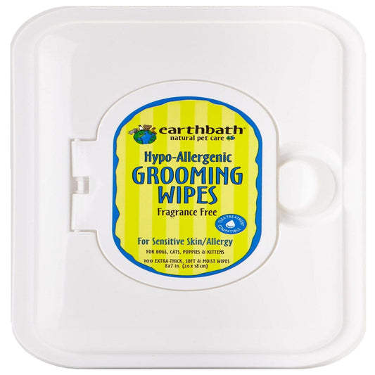earthbath® Hypoallergenic Grooming Wipes | Fragrance Free, 100 Count — Default Title