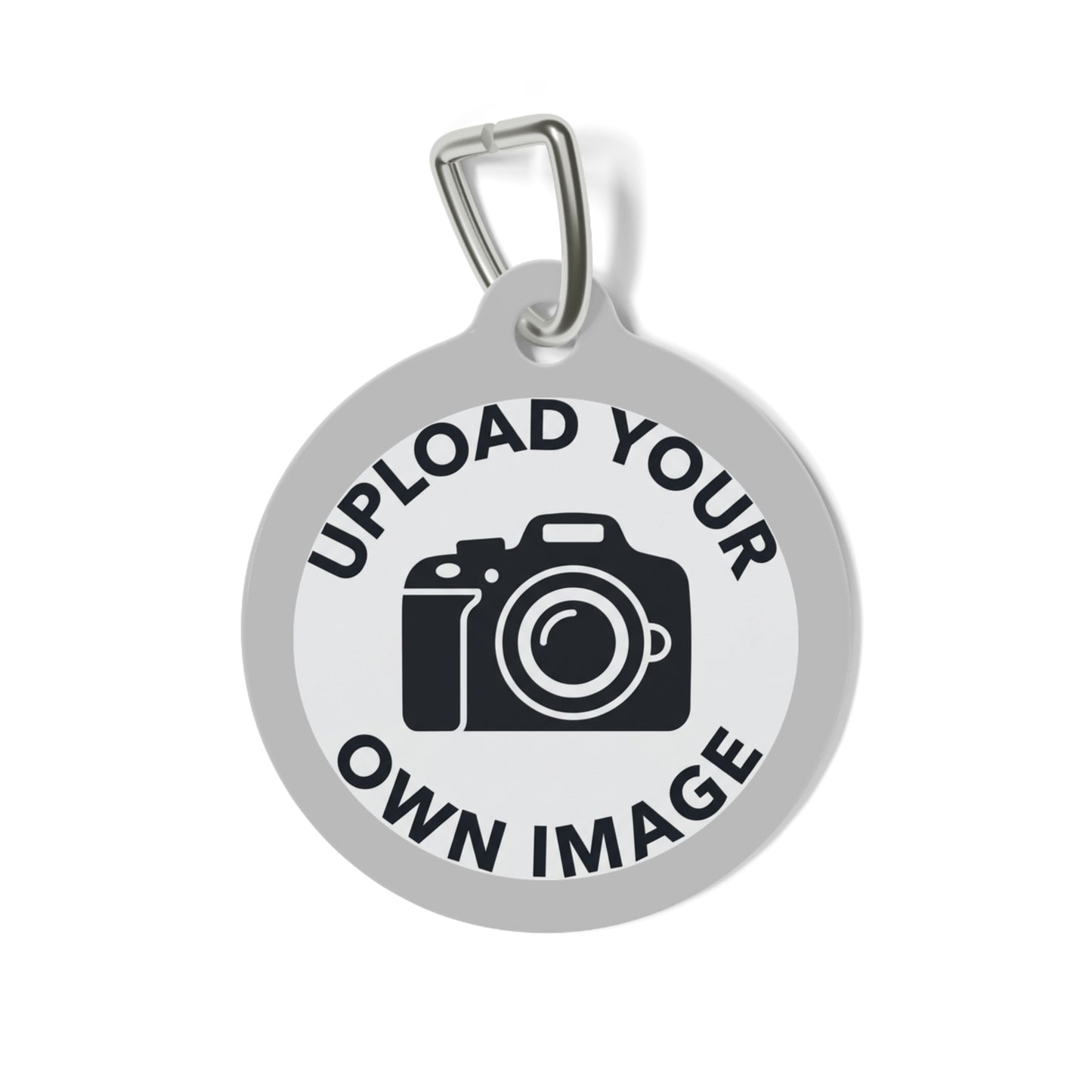 Personalizable Metal Pet ID Tag — Upload an Image and Write Custom Contact Details