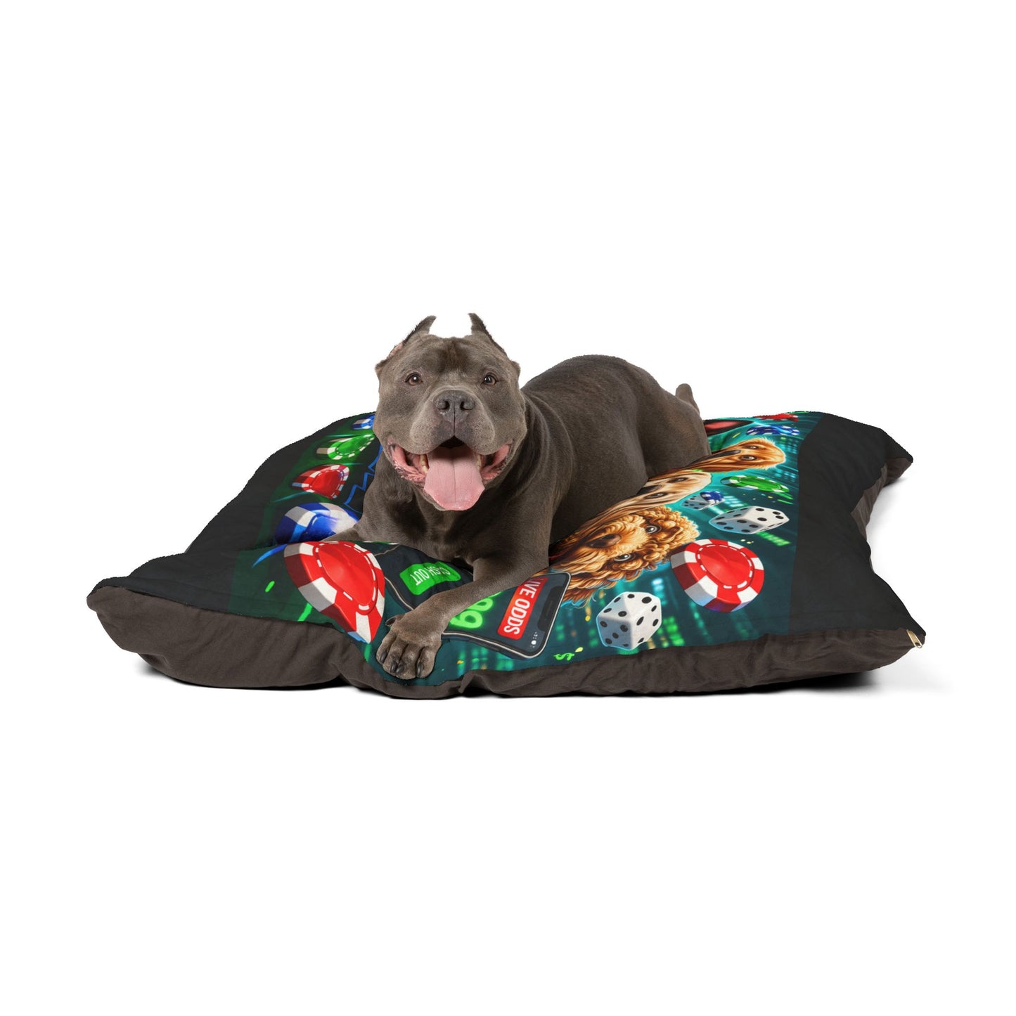 My Dog Hit the Parlay Sportsbook Dog Bed Pillow