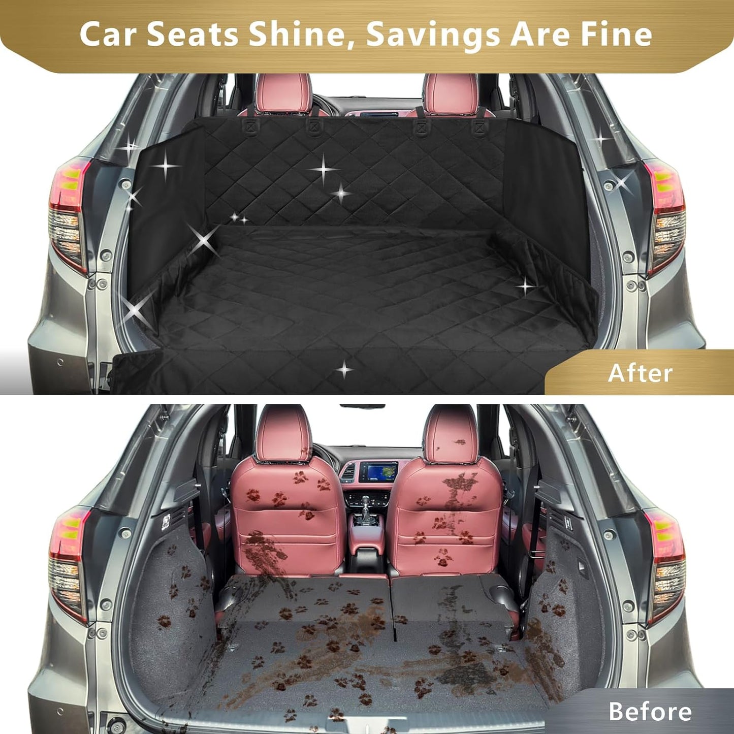 Dog Cargo Cover for SUV Non-Slip Waterproof with Side and Bumper Flap Protectors