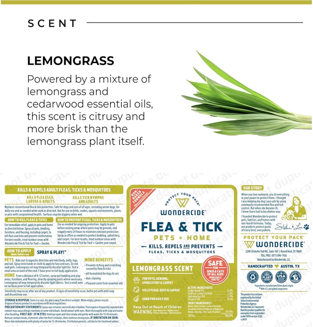 Wondercide® Flea & Tick Spray for Pets + Home — Natural Essential Oils | Rosemary, Cedarwood & Lemongrass