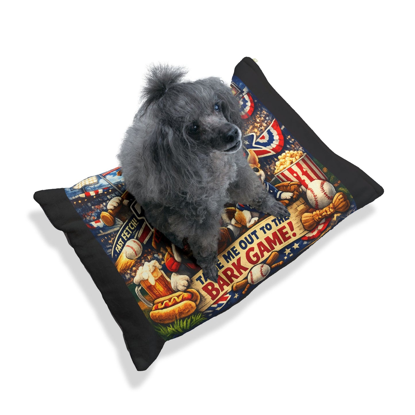 "Top Dog" Baseball-Series Pet Bed Pillow Throne