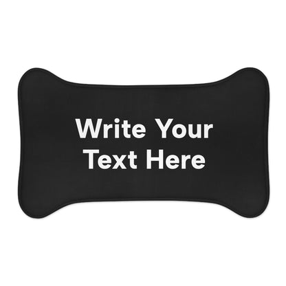 Custom Bone-Shaped Pet Feeding Mat | Personalized Dog & Cat Food Mat with Absorbent Plush Surface