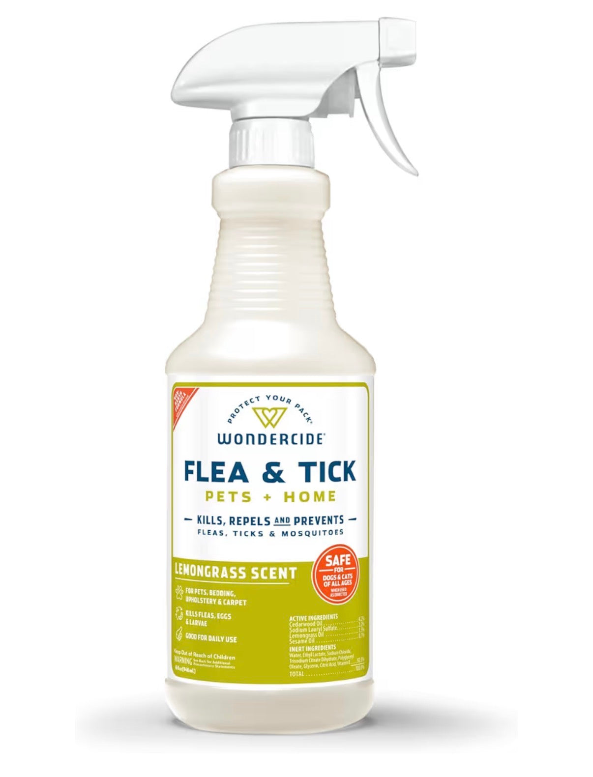 Wondercide® Flea & Tick Spray for Pets + Home — Natural Essential Oils | Rosemary, Cedarwood & Lemongrass