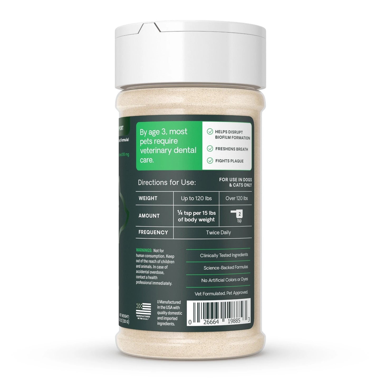 VetriScience® Dental Care Powder for Dogs & Cats | 4.2 oz
