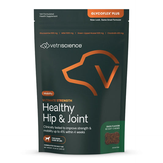 VetriScience® Ultimate Strength Hip & Joint Chews | Duck, 60 Count