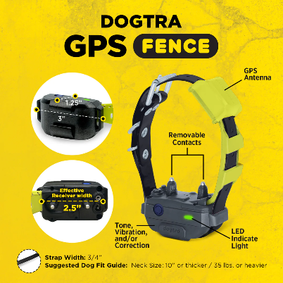 No Subscription GPS Dog Fence — App-Controlled Wireless Boundary System for Large Properties (Dogtra®)