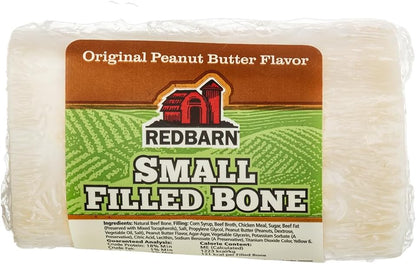 Redbarn Peanut Butter Filled Bones (20-Count Case) | Long-Lasting Natural Beef Femur Dog Chews
