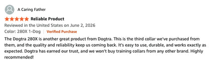 Dogtra® 280X Remote Dog Training Collar | ½-Mile Range | Waterproof | Rechargeable | 1-Dog & 2-Dog Systems