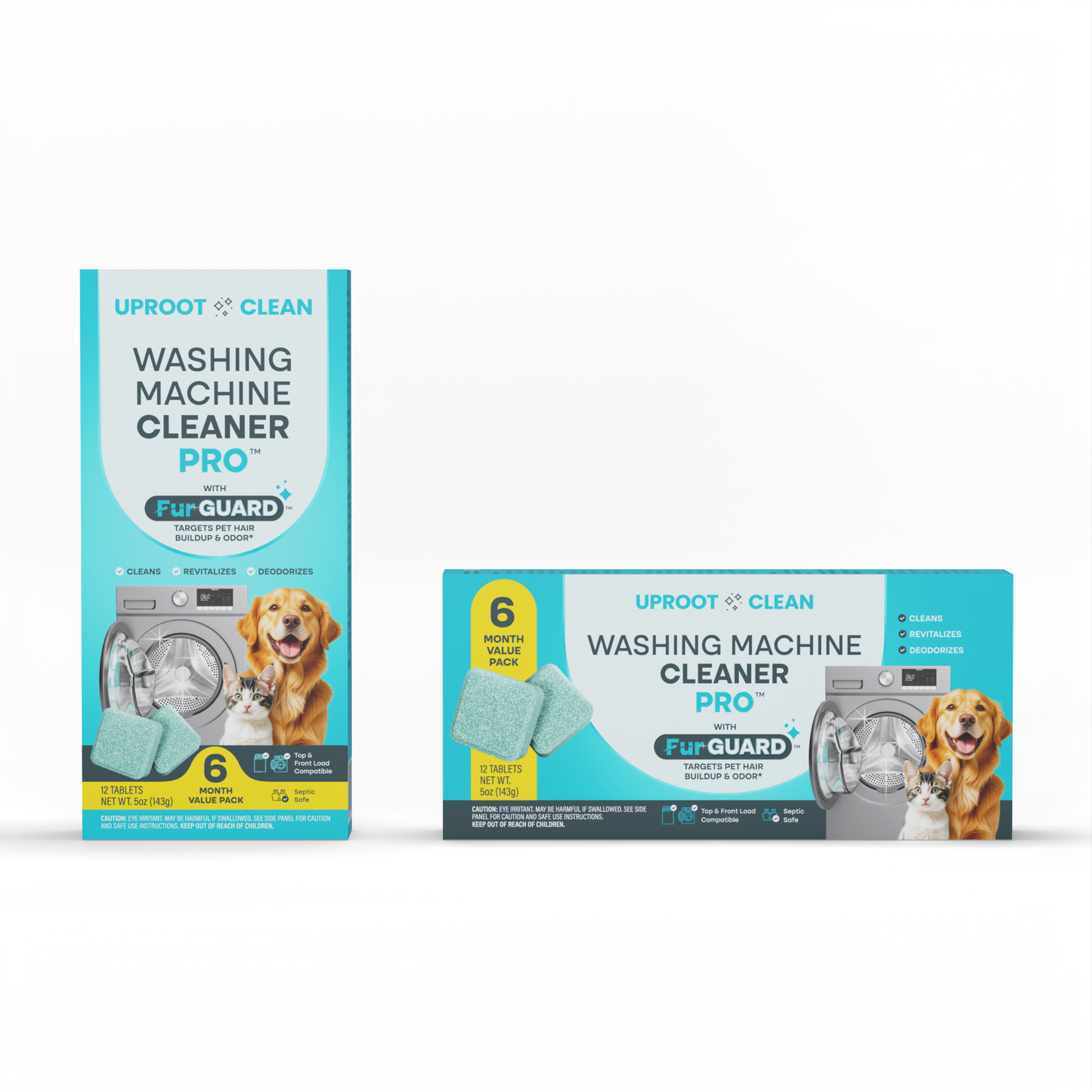 Uproot Clean® Washer Rescue Pro | Pet Hair + Odor Cleaning Tablets