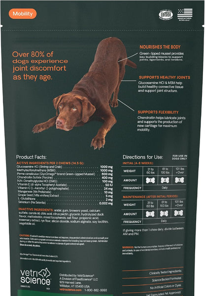 VetriScience® Ultimate Strength Hip & Joint Chews | Duck, 60 Count