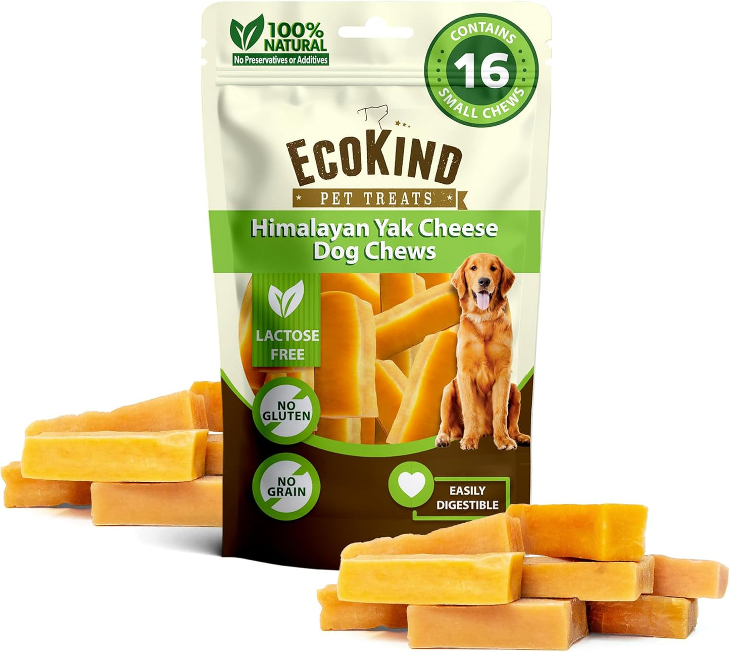 Himalayan Gold Yak Cheese Dog Chews | Long-Lasting, High-Protein Dental Treat | Puppy to Adult Bulk Bags