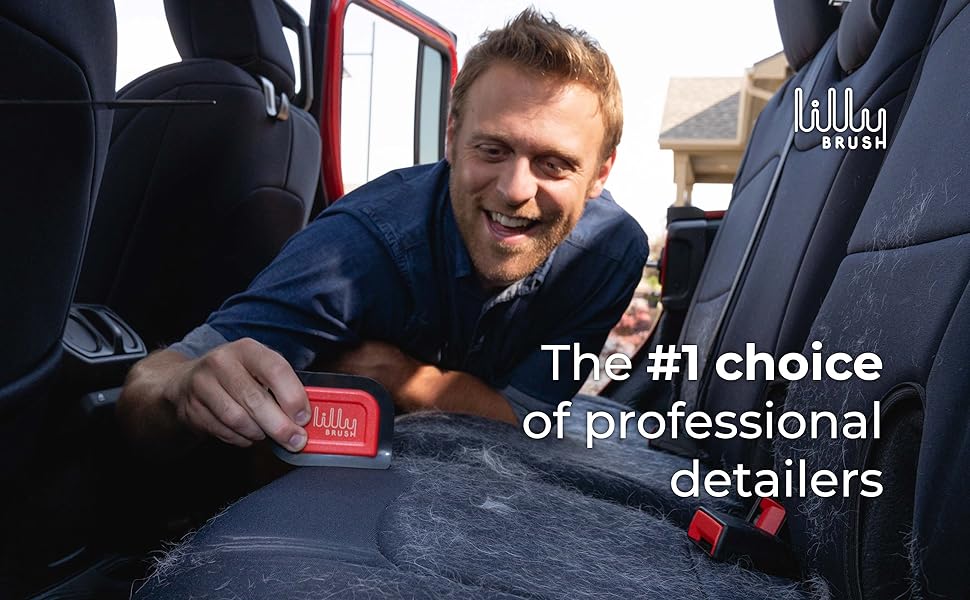 Lilly Brush Mini Pet Hair Detailer | Reusable Fur Remover for Car Interior, Carpet, Couch & Furniture