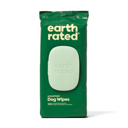 Earth Rated Unscented Dog Grooming Wipes, 100 count