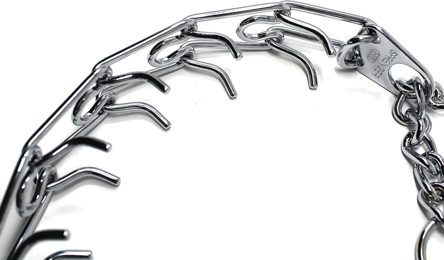 Silver chain bracelet on a white background