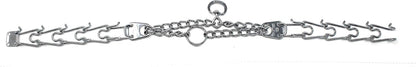 Metal chain with clasp on a white background