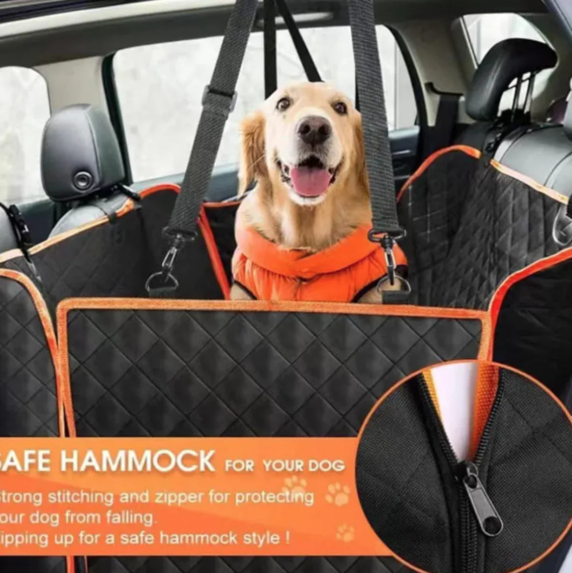 Deluxe Waterproof Dog Car Seat Cover - Premium Oxford Cloth Protection with Mesh Window