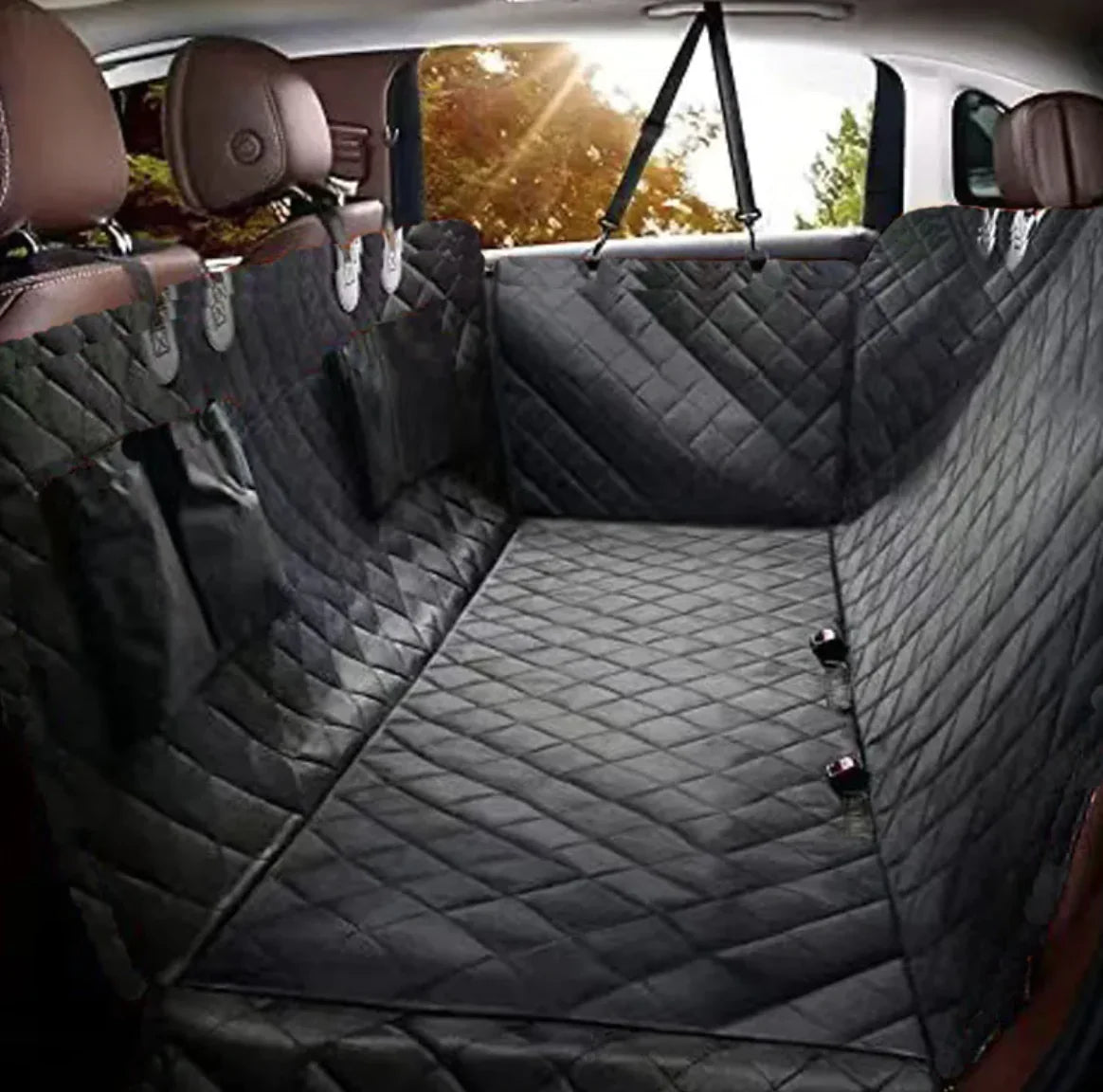 Deluxe Waterproof Dog Car Seat Cover - Premium Oxford Cloth Protection with Mesh Window