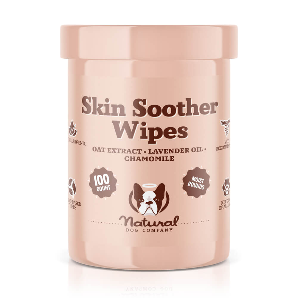 Natural Dog Company Skin Soother Wipes, 100 count