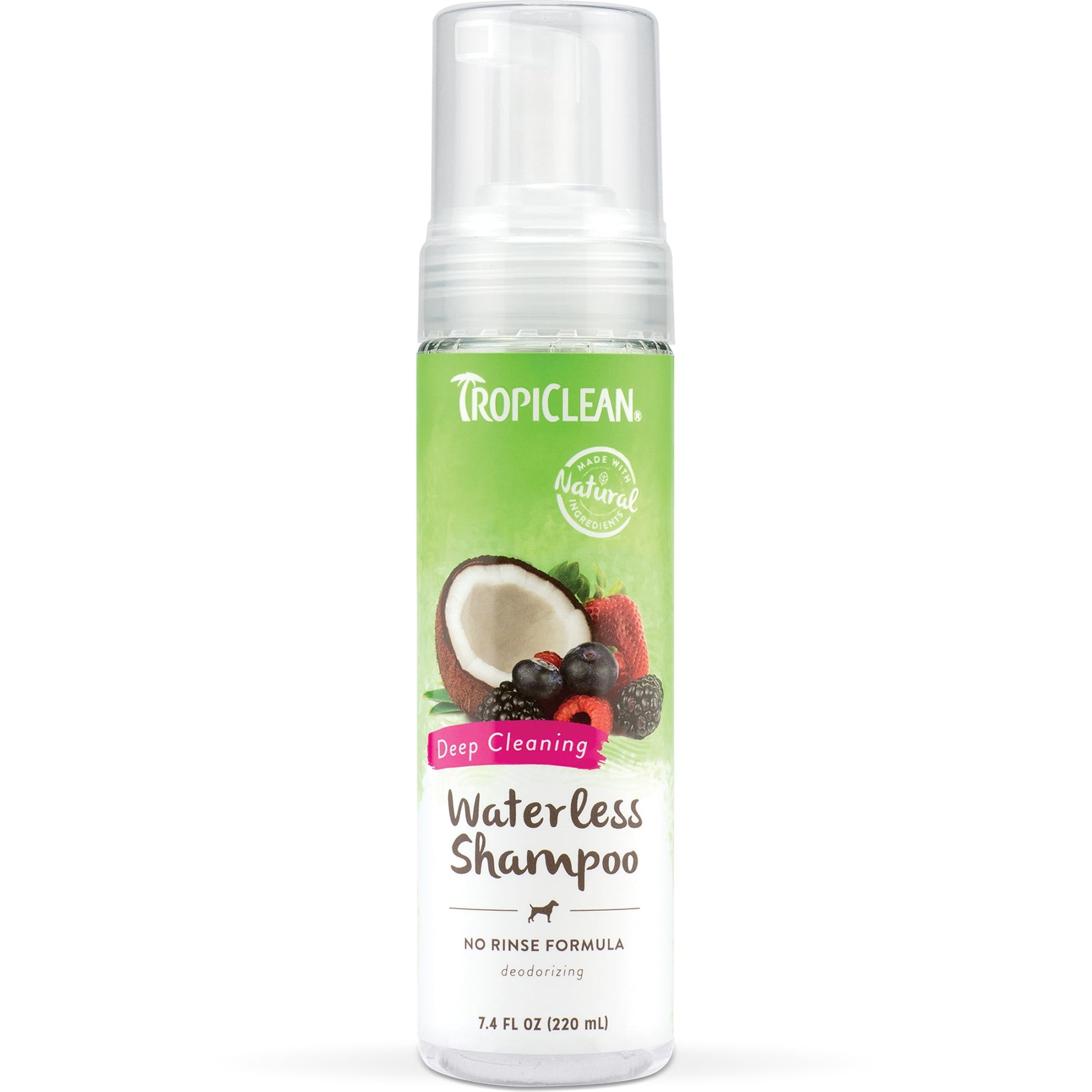 TropiClean Deep Cleansing Waterless Dog Shampoo, 7.4 oz