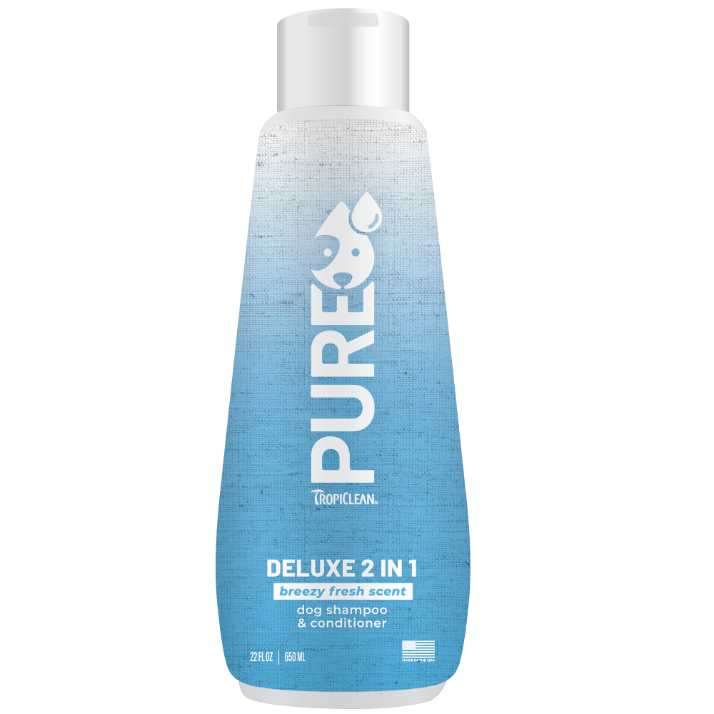 TropiClean PURE Breezy Fresh 2-in-1 Shampoo and Conditioner, 22 oz