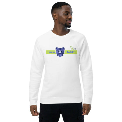 Unisex Organic White Raglan Sweatshirt