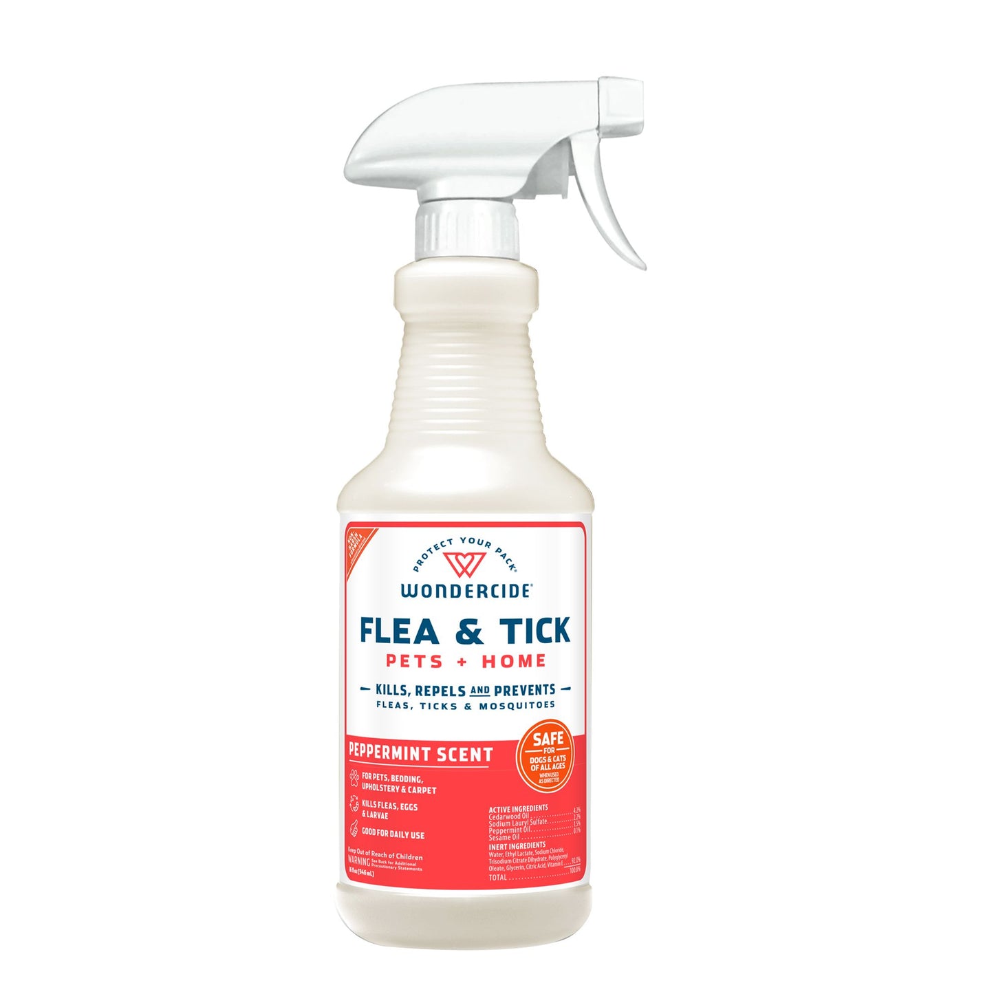 Wondercide Flea and Tick Spray for Pets and Home, Peppermint, 16 oz